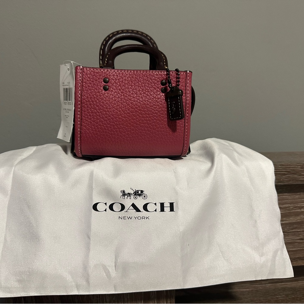 Coach Mini Pink Leather Women's Bag
